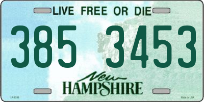 NH license plate 3853453