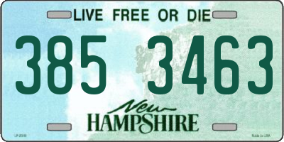 NH license plate 3853463
