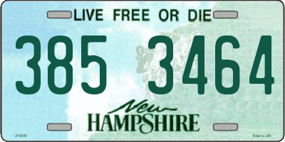 NH license plate 3853464