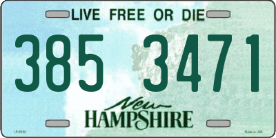 NH license plate 3853471