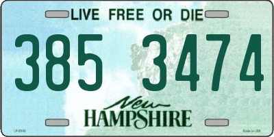 NH license plate 3853474