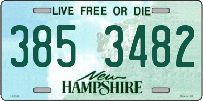 NH license plate 3853482
