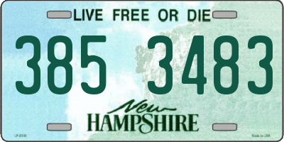NH license plate 3853483