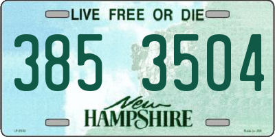 NH license plate 3853504