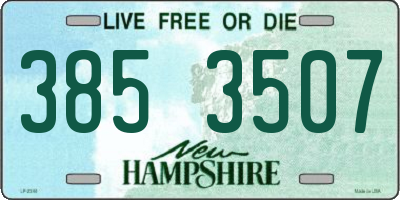 NH license plate 3853507