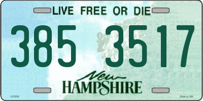 NH license plate 3853517