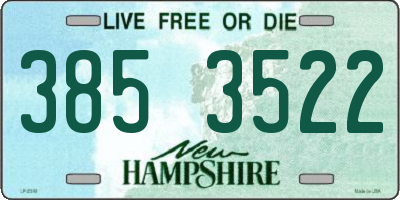 NH license plate 3853522