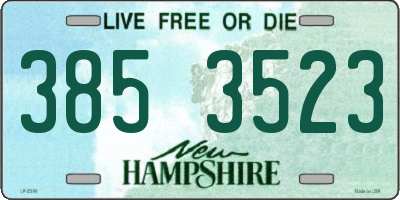 NH license plate 3853523