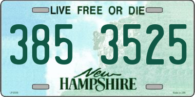 NH license plate 3853525