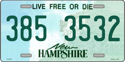 NH license plate 3853532