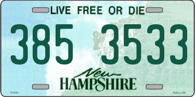 NH license plate 3853533