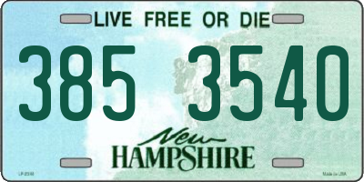 NH license plate 3853540