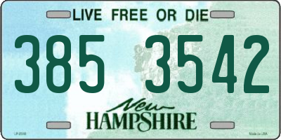 NH license plate 3853542