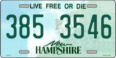 NH license plate 3853546