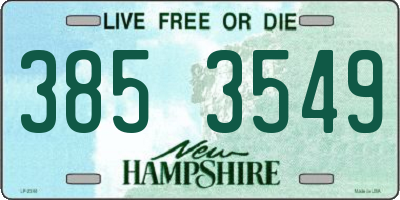 NH license plate 3853549