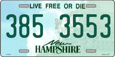 NH license plate 3853553
