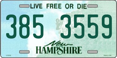 NH license plate 3853559