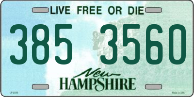 NH license plate 3853560