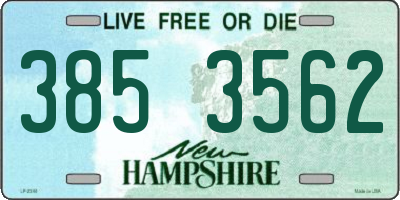 NH license plate 3853562