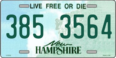 NH license plate 3853564