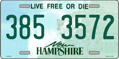 NH license plate 3853572