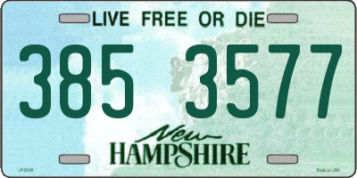 NH license plate 3853577