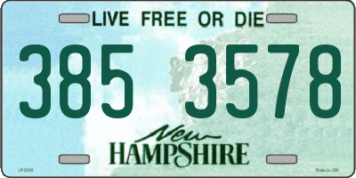 NH license plate 3853578