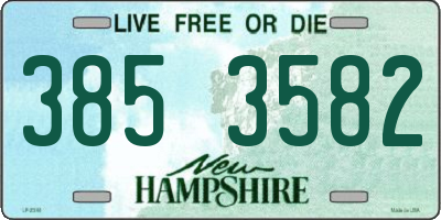 NH license plate 3853582