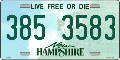 NH license plate 3853583