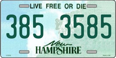 NH license plate 3853585