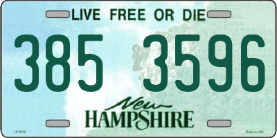 NH license plate 3853596