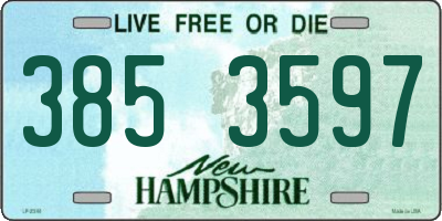 NH license plate 3853597