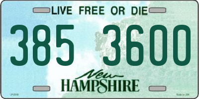 NH license plate 3853600