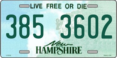 NH license plate 3853602