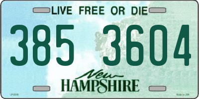 NH license plate 3853604
