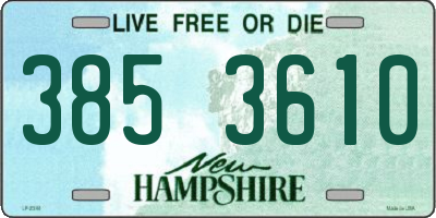 NH license plate 3853610