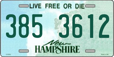 NH license plate 3853612