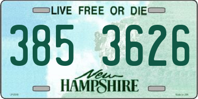 NH license plate 3853626
