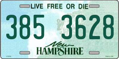 NH license plate 3853628