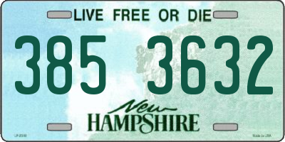 NH license plate 3853632