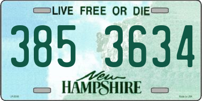 NH license plate 3853634