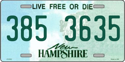 NH license plate 3853635