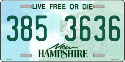 NH license plate 3853636