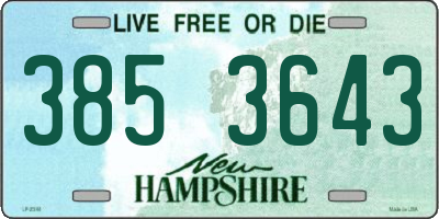 NH license plate 3853643