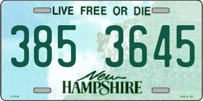 NH license plate 3853645
