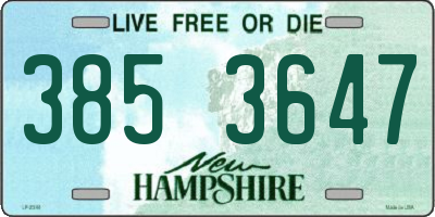 NH license plate 3853647