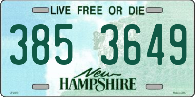 NH license plate 3853649