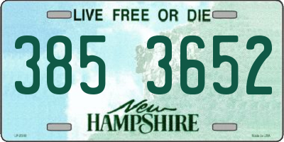 NH license plate 3853652