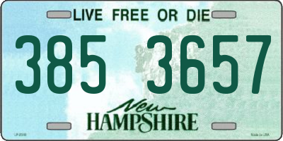 NH license plate 3853657