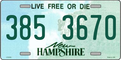 NH license plate 3853670